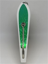 <b>#250 Gator KingspoonÂ® White Powder Coat - Green Ice Tape</b>