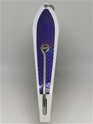 <b>#250 Gator KingspoonÂ® White Powder Coat - Purple Tape</b>