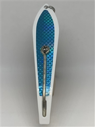 <b>#250 Gator KingspoonÂ® White Powder Coat - Sky Blue Tape</b>