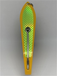 <b>#250 Gator KingspoonÂ® Yellow Powder Coat - Chartreuse Tape</b>