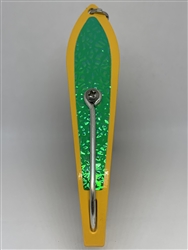 <b>#250 Gator KingspoonÂ® Yellow Powder Coat - Green Ice Tape</b>