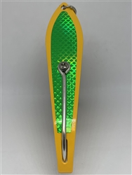 <b>#250 Gator KingspoonÂ® Yellow Powder Coat - Lime Green Tape</b>