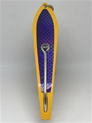 <b>#250 Gator KingspoonÂ® Yellow Powder Coat - Purple Tape</b>