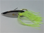 <b>1/4 oz. Chrome Weedless Spoon - Chartreuse Skirt Trailer</b>