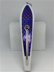 #350 Gator KingspoonÂ® Pearl White Powder Coat -  Purple Tape