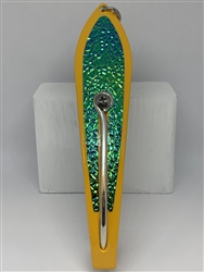 <b>#350 Gator KingspoonÂ® Yellow Powder Coat - Bluegreen Ice Tape </b>