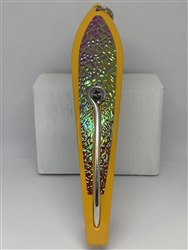 <b>#350 Gator KingspoonÂ® Yellow Powder Coat - Crimson Ice Tape</b>