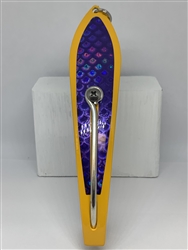 <b>#350 Gator KingspoonÂ® Yellow Powder Coat - Purple Tape </b>